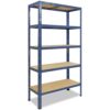 shelfplaza HOME 230x120x30 cm Schwerlastregal in blau mit 5 Böden und 175 kg Traglast pro Boden