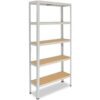 shelfplaza OFFICE 180x80x30 cm Schwerlastregal in lichtgrau mit 5 Böden und 175 kg Traglast pro Boden