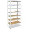 shelfplaza HOME 200x120x23 cm Schwerlastregal in weiß mit 7 Böden und 125 kg Traglast pro Boden