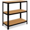 shelfplaza BLACK 100x60x23 cm Schwerlastregal in schwarz mit 3 Böden und 175 kg Traglast pro Boden