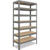 shelfplaza PRO 230x50x30 cm Schwerlastregal in grau mit 7 Böden und 142 kg Traglast pro Boden