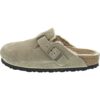 Birkenstock Boston Shearling Suede taupe 40 female