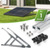 TEPTO SILBERNES Flachdach- und Wand- Montageset für 1 Modul senkrechte Montage Photovoltaik Balkonkraftwerk Aufständerungsdreiecke – 30mm