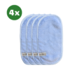 Nano Plus 4x Brillenputztücher – 10*20cm – Blau – Aus Nanofaser, stärker & effizienter als Mikrofaser