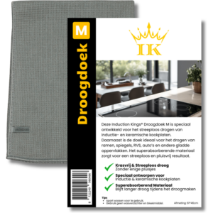 Induction Kings® Premium Trockentuch M – Induktions- & Glas-Trockentuch, 1 Stück