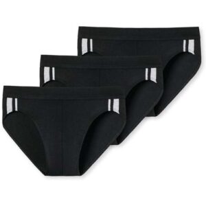 SCHIESSER Herren Slips im Pack Rio Slip 95/5, Vorteilspack, Cotton Stretch, Seitenstreifen Schwarz / 2XL / 3er Pack (1x3P)