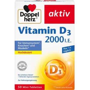 Queisser Pharma GmbH & Co. KG DOPPELHERZ Vitamin D3 2000 I.E. Tabletten 50 St.