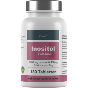 Inositol mit Folsäure 180 Tabletten von EXVital