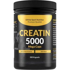 Creatin 5000 Monohydrat von EXVital Sport Nutrition, 300 Kapseln