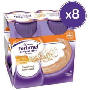 Fortimel Compact Fibre Cappuccino 8x4x125 ml Flüssigkeit