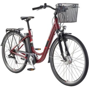 TELEFUNKEN E-Bike City 28 Zoll, RH: 48 cm, 7-Gang – rot