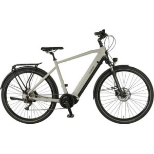 E-Bike PROPHETE „Entdecker 5.0“ Gr. 54, grau (grau, schwarz), Elektrofahrräder, 54cm, 28 Zoll (71,12cm), Pedelec, Elektrofahrrad für Herren