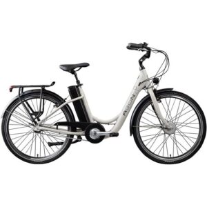 E-Bike AGON „Axis“ Gr. 46, weiß, Elektrofahrräder, 46cm, 26 Zoll (66,04cm), E-Bike 26″ Citybike 140-165cm Pedelec Nabenmotor Fahrrad 3 Gang Licht