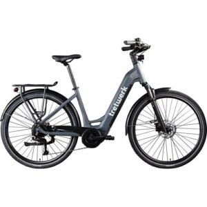 E-Bike TRETWERK „Amber“ Gr. 48, dunkelgrau, Elektrofahrräder, 48cm, 28 Zoll (71,12cm), E Bike Damen 28″ Elektrofahrrad 155 – 185cm Hollandrad