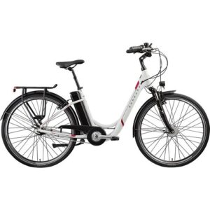 E-Bike ZÜNDAPP „Z517“ Gr. 48, weiß (weiß, beere), Elektrofahrräder, 48cm, 28 Zoll (71,12cm), E Bike Damenfahrrad 28 Zoll 155 – 190 cm mit 7 Gang Nabenschaltung