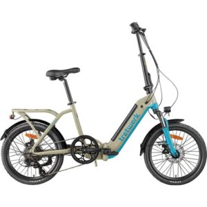 E-Bike TRETWERK „Camper“ Gr. 43, beige, türkis, Elektrofahrräder, 43cm, 20 Zoll (50,80cm)