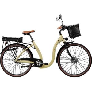 E-Bike AGON „Assist“ Gr. 48, beige (elfenbein), Elektrofahrräder, 48cm, 28 Zoll (71,12cm), tiefer Einstieg