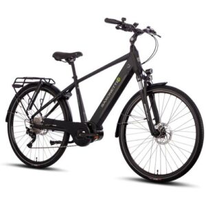 SAXONETTE Premium Sport  E-Trekkingbike 10 Gang Scheibenbremse, Federgabel, Mittelmotor