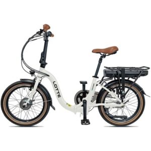 BLAUPUNKT E-Faltrad »Lotte«, max. 25 km/h, 20″, 3 Gänge, mit Sportsattel – grau