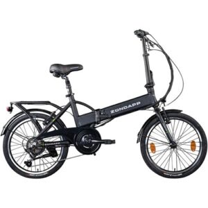 E-Bike ZÜNDAPP „Z101“ Gr. 37, schwarz (mattschwarz, mattschwarz), Elektrofahrräder, 37cm, 20 Zoll (50,80cm), Pedelec, Elektrofahrrad für Damen u. Herren
