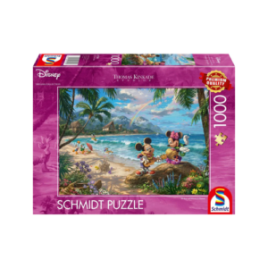 SCHMIDT SPIELE 57528 Erwachsenenpuzzle 1000 Teile Thomas Kinkade Studios: Disney Dreams Collection – Minnie & Mickey in Hawaii