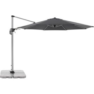 doppler Ampelschirm ACTIVE 370 Aluminium Ø 370 cm 2-tlg. Grau/Anthrazit