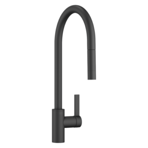 Dornbracht Tara Ultra Spültisch-Einhebelmischer 33870875-33 herausziehbar, mit Brausefunktion, Ausladung 240mm, schwarz matt