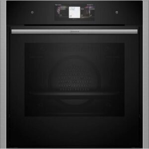 NEFF Backofen „B64FT33N0“, Energieeffizienz: A+ (A+++-D), grau (silberfarben), B:59,6cm H:59,5cm T:54,8cm, Backöfen, Die versenkbare Slide & Hide Tür & einfache Easy Clean Reinigung