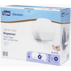TORK Toilettenpapierspender-Set Elevation T2 Mini 1 Rolle weiß