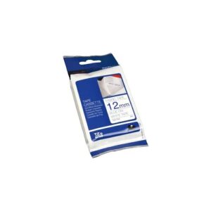 Brother P-Touch Band TZe-FA3  blau auf weiß  12mm / 3m  nicht laminiert  Aufbügelschrift