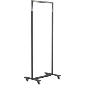 Frost Bukto Kleiderständer mit Rollen (schwarz matt / edelstahl poliert, B 63,8c… schwarz matt / edelstahl poliert   B 63,8cm