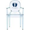 Kartell Lou Lou Ghost Kinderstuhl Special Edition (eisblau transparent / Dekor I… eisblau transparent / Dekor It's a boy