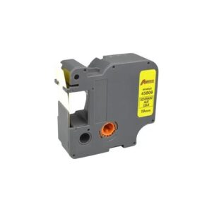 Ampertec Label Band kompatibel zu Dymo D1 45808 (S0720880) schwarz auf gelb 19mm x 7m