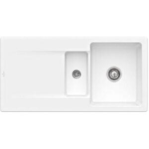 Villeroy und Boch Villeroy & Boch Siluet Einbauspüle 333702R1 mit Ablaufgarnitur und Exzenterbetätigung, weiß