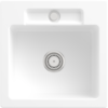 Villeroy und Boch Siluet Spüle 334501RW mit Ablaufgarnitur und Handbetätigung, Stone White