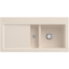 Villeroy und Boch Villeroy & Boch Subway 60 Einbauspüle 671201FU rechts, 1000 x 510 mm, mit Ablaufgarnitur und Handbetätigung, Ivory