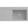 Villeroy und Boch Subway Style 60 Einbauspüle 336101SM Becken rechts, Ablaufgarnitur mit Handbetätigung, 1000 x 510 mm, Steam