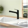 Villeroy und Boch Junis Sky Shower Küchenarmatur 92820006 schwenkbarer Strahlregler, matt Black