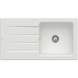Villeroy und Boch Villeroy & Boch Architectura Einbauspüle 336001SM mit Ablaufgarnitur und Handbetätigung, Steam
