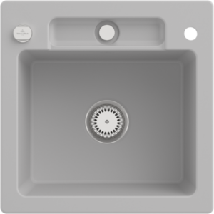 Villeroy und Boch Siluet Spüle 334502SM mit Ablaufgarnitur und Exzenterbetätigung, Steam