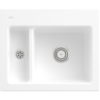 Villeroy und Boch Villeroy & Boch Subway 60 XM Einbauspüle 678001RW mit Ablaufgarnitur und Handbetätigung, 620 x 510 mm, Stone White