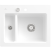 Villeroy und Boch Subway 60 XM Einbauspüle 678002RW mit Ablaufgarnitur, Excenterbetätigung, 620 x 510 mm, stone white CeramicPlus