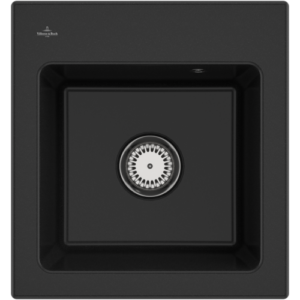 Villeroy und Boch Villeroy & Boch Subway 45 XS Einbauspüle 678101J0 mit Ablaufgarnitur und Handbetätigung, 475 x 510 mm, Chromit