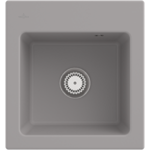 Villeroy und Boch Subway 45 XS Einbauspüle 678101KD mit Ablaufgarnitur, 475 x 510 mm, Handbetätigung, fossil CeramicPlus