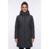 Daunenmantel JACK WOLFSKIN „FIORA BAY COAT W RDS“, Damen, Gr. XXL, schwarz (schwarz navy), Obermaterial: 100% Polyamid. Futter: 100% Polyester. Wattierung: 80% Entendaune, 20% Federn, Mäntel Daunenmantel, für sportliche Outdoor- und Wandereinsätze, langer