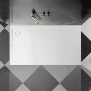 Kaldewei SUPERPLAN 1859-5 Duschwanne 100 x 120 cm mit Secure Plus, inkl. Wannenträger extraflach