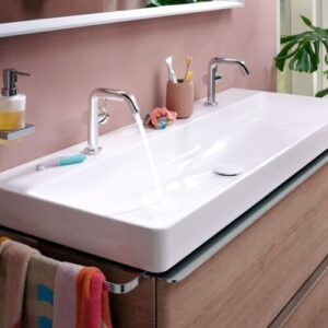 Hansgrohe Tecturis S Waschtischarmatur 73320000 Ausladung 130mm, mit Push-Open-Ablaufgarnitur, chrom
