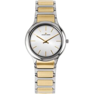 Quarzuhr JACQUES LEMANS „Milano“, gold (silbergoldfarben, silberfarben, silberfarben), Armbanduhren, Damen, Quarzuhr, Armbanduhr, Damenuhr, Edelstahlarmband, analog