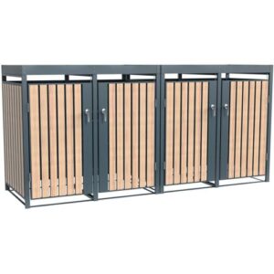 Westmann Mülltonnenbox Planta braun B/H/L: ca. 264x124x84 cm