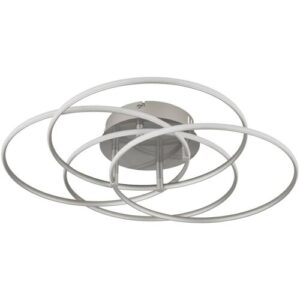 GLOBO Deckenleuchte nickel matt Opal Metall Aluminium H/D: ca. 11,4×51,5 cm 1 Brennstellen